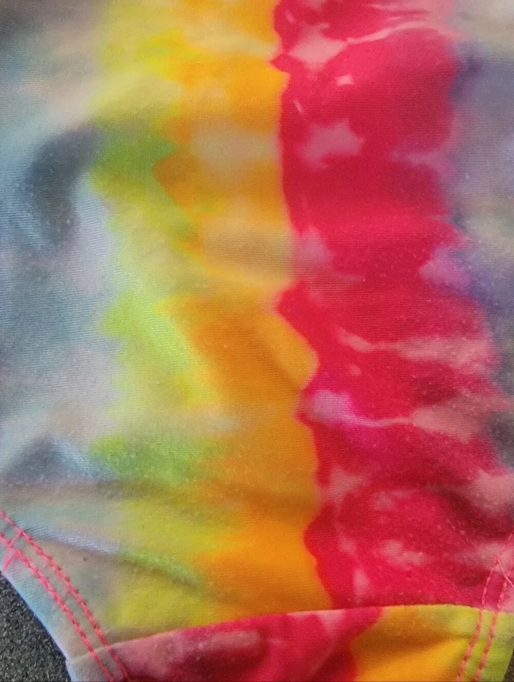 SO Tie Dye One Piece Swimsuit + Wonder Nation Pink Hooded Cover Up Size 10/12